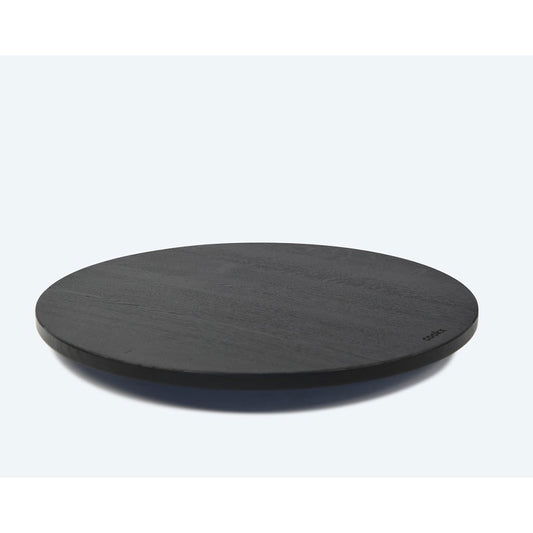 Drehteller Gr. M Servierplatte D. ca. 50cm Holz schwarz