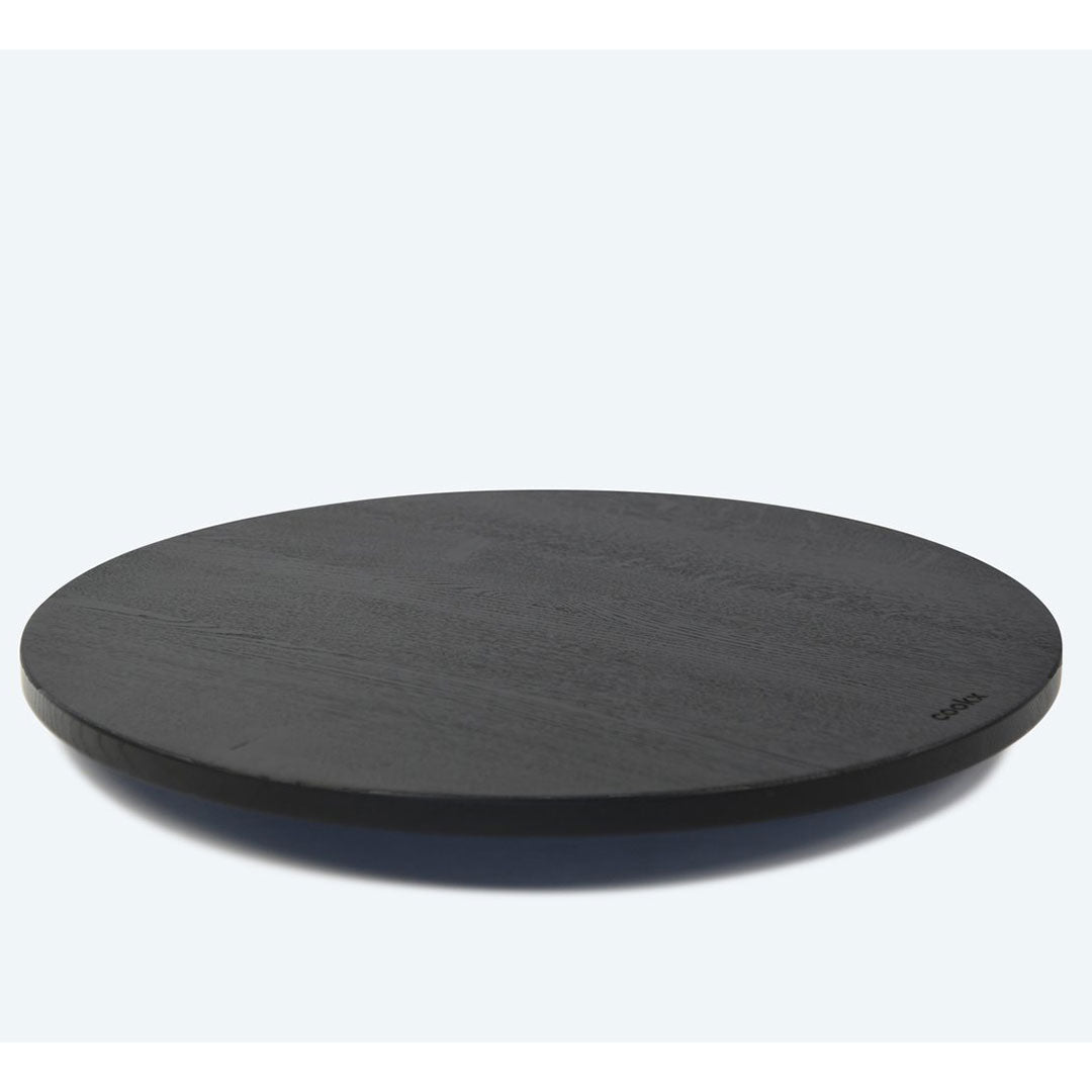 Drehteller Gr. S Servierplatte D. ca. 40cm Holz schwarz